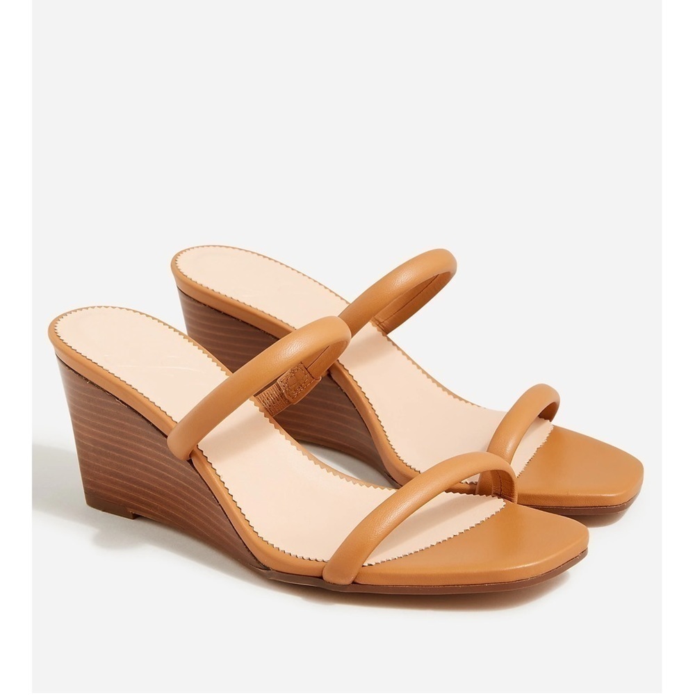 New J Crew Double-strap stacked wedges in leather
Item BP560